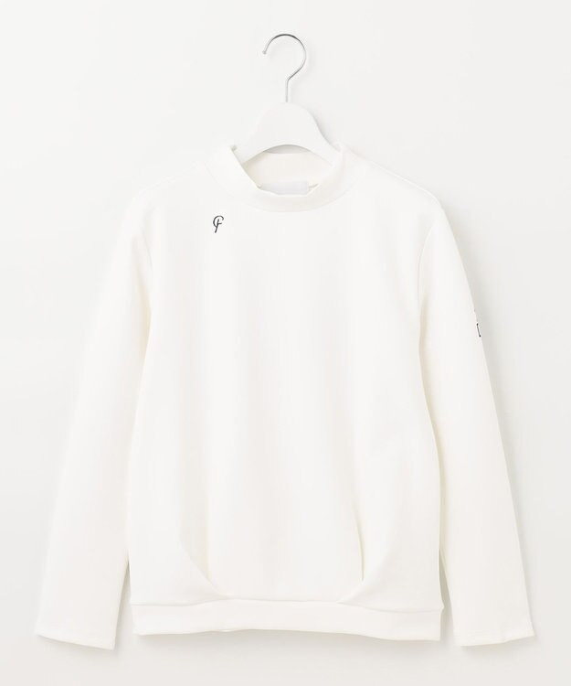 23区GOLF カラバリ豊富な8色展開【23Fondation/WOMEN】長袖 モックネックシャツ ホワイト系