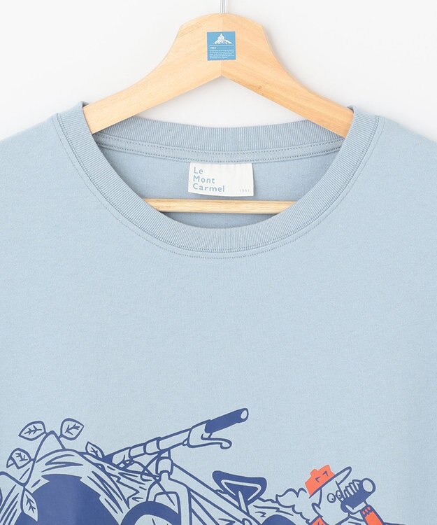 SHARE PARK MENS 【UNISEX】UVカット アートコラボTシャツ〈BEAR〉 サックスブルー