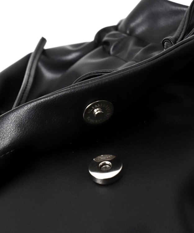 WEGO ギャザーリボンフラップバッグ ブラック