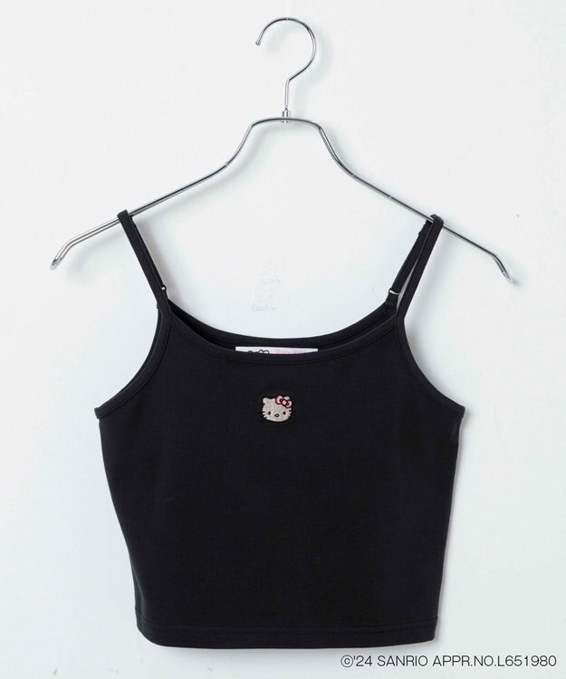 WEGO 【サンリオ】HELLOKITTYコラボ刺繍キャミ ブラック