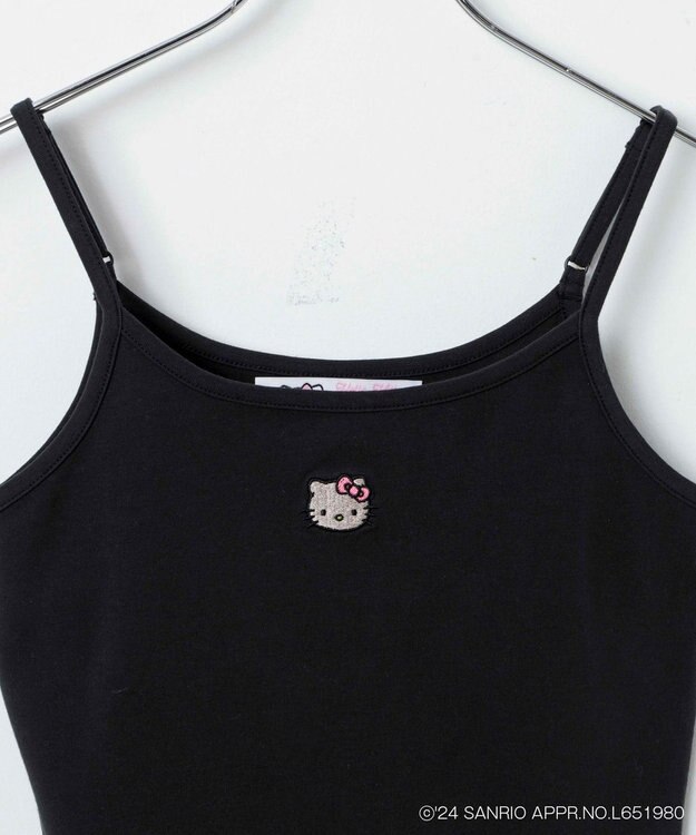 WEGO 【サンリオ】HELLOKITTYコラボ刺繍キャミ ブラック