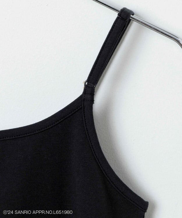 WEGO 【サンリオ】HELLOKITTYコラボ刺繍キャミ ブラック