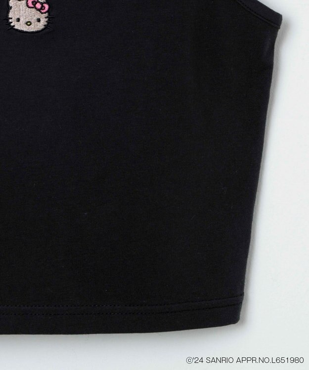 WEGO 【サンリオ】HELLOKITTYコラボ刺繍キャミ ブラック