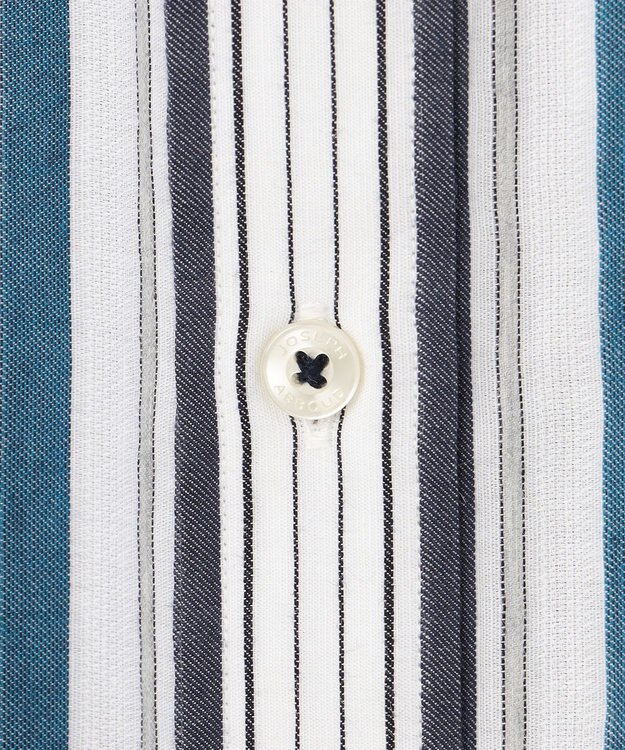 JOSEPH ABBOUD 【サステイナブル・JAPANファブリック】ソアロンストライプ シャツ ネイビー系1