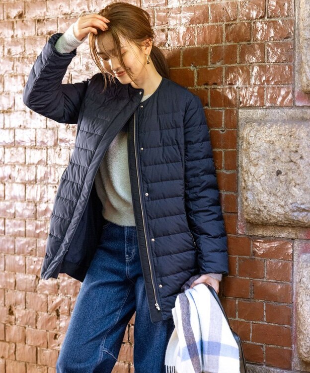 ANY SIS ウールニュアンス ストール ブルーチェック