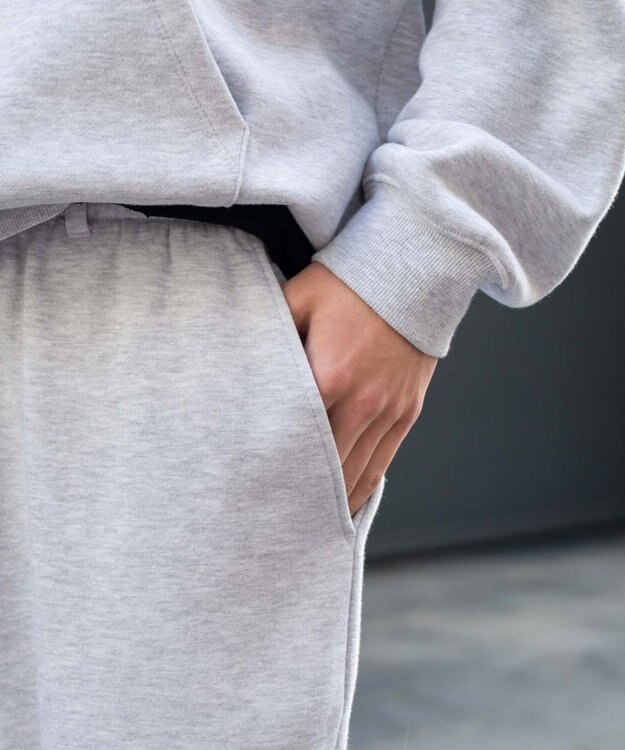 WEGO ユニセックス着用ITEM/ウエストゴム】スウェットパンツ 杢グレー