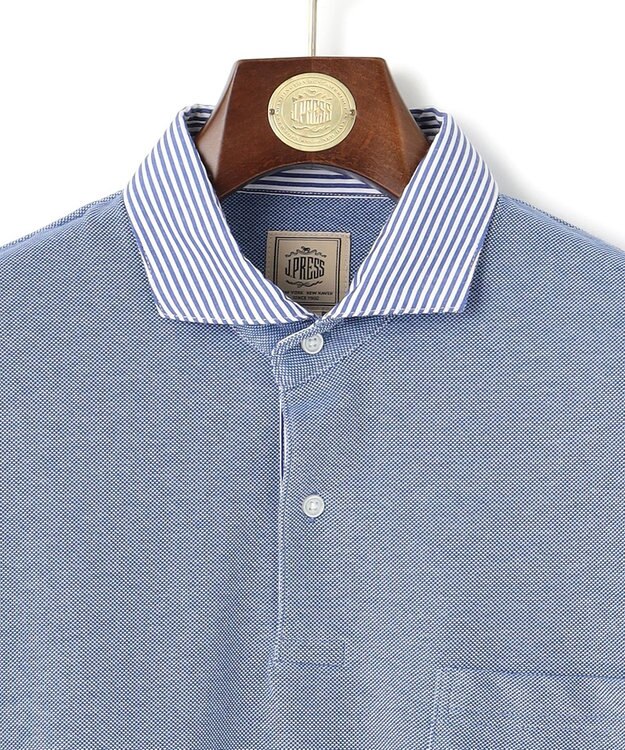 J.PRESS MEN 【WEB・一部店舗限定】バーズアイカノコ ポロシャツ サックスブルー系