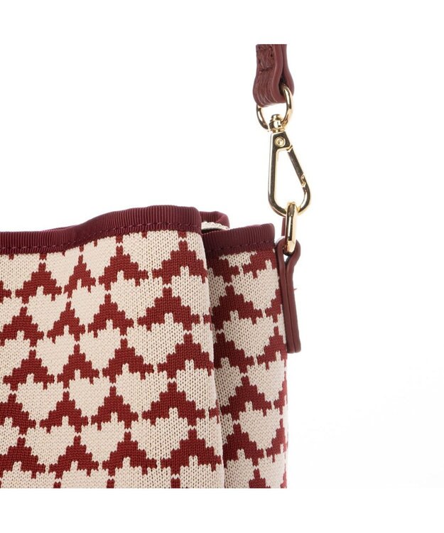 UNBILLION カシュカシュ cachecache / 柄アソートジャガード三つ口ショルダーバッグ ワイン