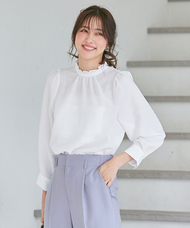 ANY SIS 【洗える】プチフリル ブラウス