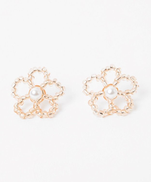 WEGO Lフラワービーズピアス ライトピンク