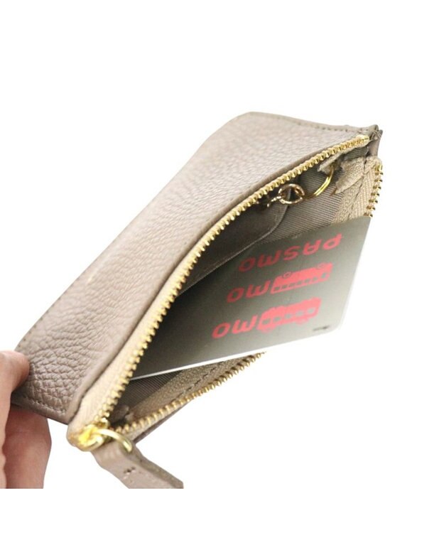 Regalo Felice 【バッグとセットで持っても可愛い / カードが入る / キーチェーン付き】小物ケース / REGALO GYG(グレージュ)