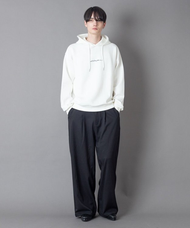 WEGO 【ユニセックス着用ITEM】ワンポイントプルパーカー ホワイト