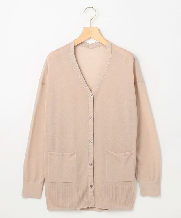 組曲 S 【先行予約】シアーニットVネック カーディガン ベージュ系