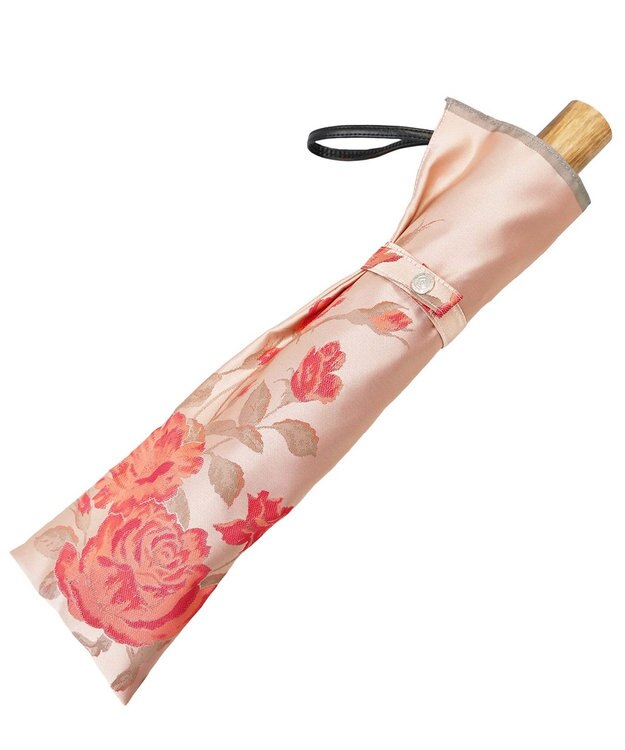 槇田商店 絵おり 薔薇(ばら) 折りたたみ傘 ピンク