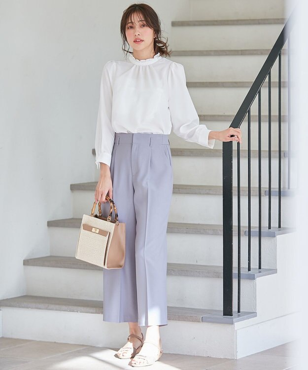 ANY SIS S 【洗える】プチフリル ブラウス オフホワイト