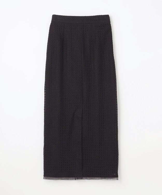 GRACE CONTINENTAL ラッセルメッシュスカート ブラック