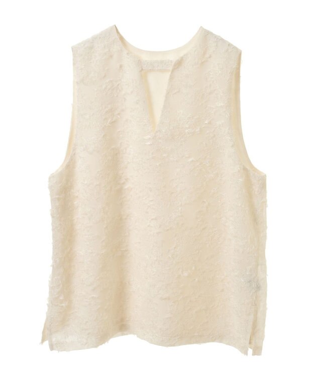 Green Parks マルチＷＡＹ　ジャガードベスト Ecru