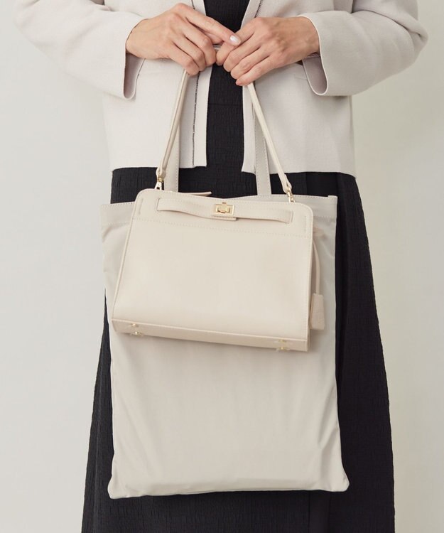 J.PRESS LADIES 【2way・セットアイテム】ノーブルショルダー バッグ アイボリー系