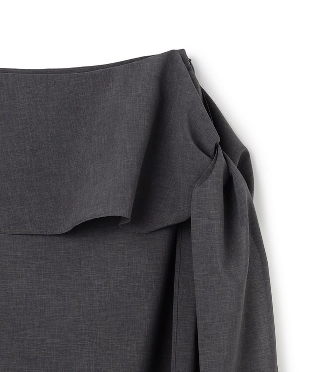 BEIGE， 【イージーケア・セットアップ対応】BATEAU / サイドディテール Iラインスカート Charcoal