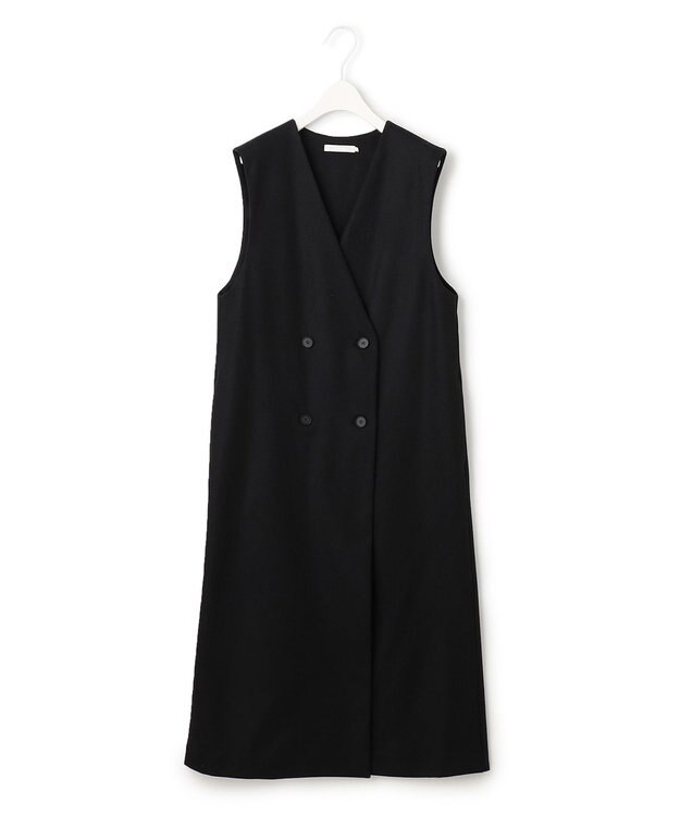 ICB 【洗える】 ウールミルドサキソニー 2WAYワンピース ブラック系