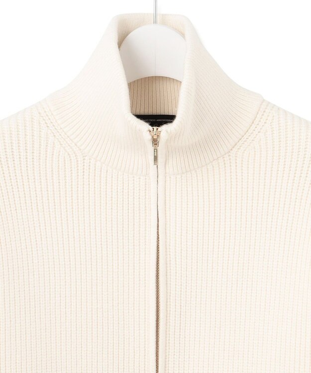 23区 S 【洗える】コットンリリー ニットブルゾン アイボリー系