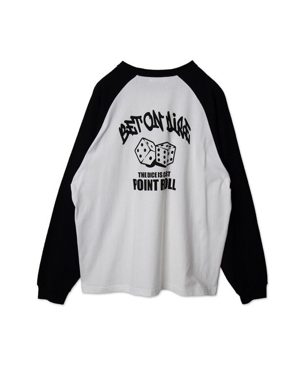 WEGO 【ユニセックス着用ITEM】ラグラングラフィックBIG　T（LS） ブラック