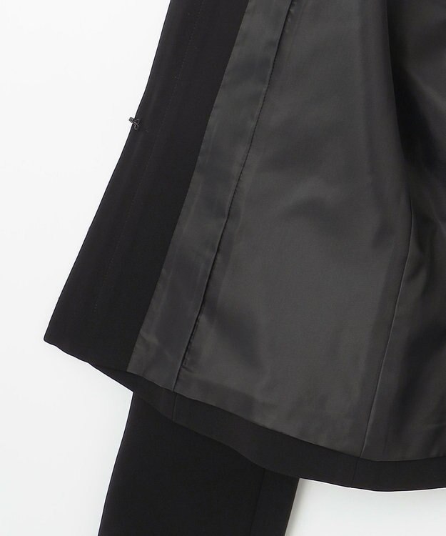 自由区 FORMAL 【洗える/縦横ストレッチ】セオプラスエス横二重ジャケット＋ワンピース ブラック系