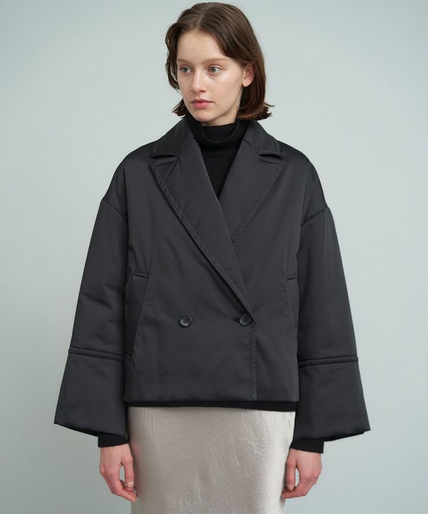 23区 【SACRA】パディングタフタ ショートコート ブラック系