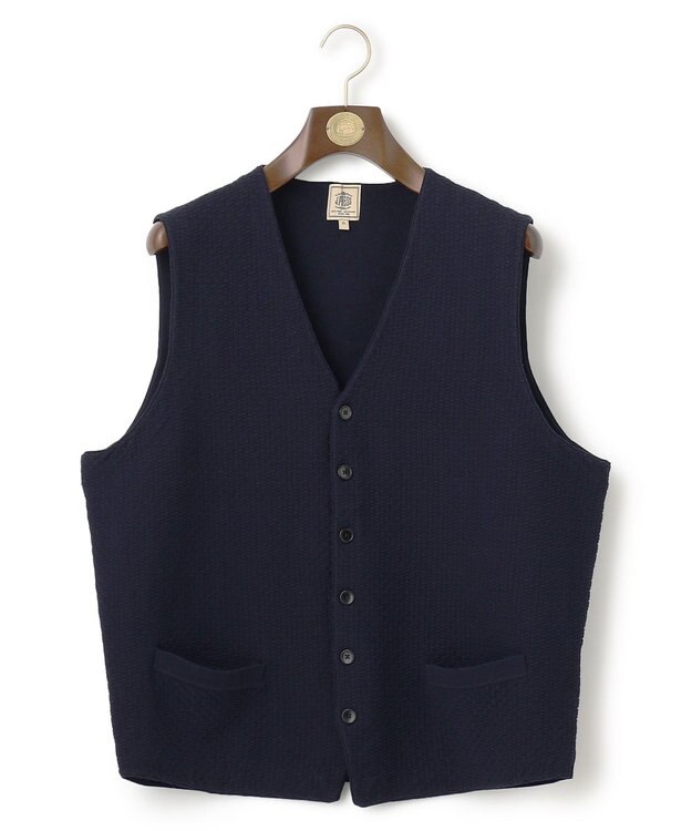 J.PRESS MEN 【KING SIZE】ハイツイストリンクス ニットベスト ネイビー系