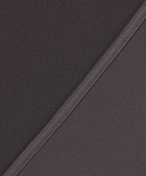 23区 L 【洗える】ストレッチジョーゼット ケープデザイン カットソー ダークブラウン系