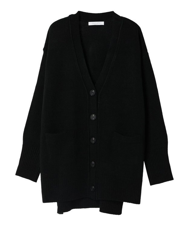 Green Parks 杢調Ｖネックカーディガン Black