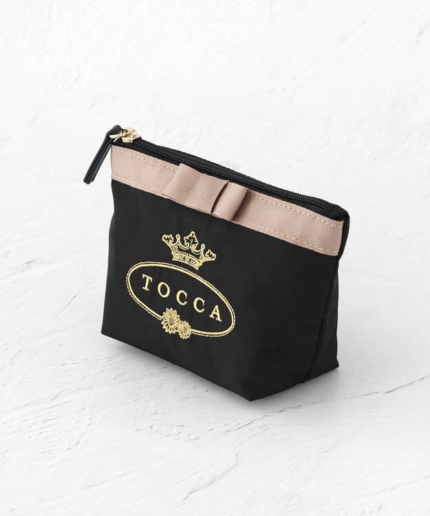 TOCCA 【WEB限定＆一部店舗限定】POINT OF RIBBON POUCH ポーチ ブラック系