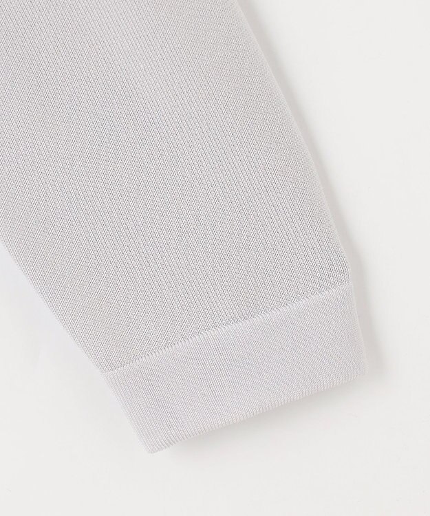 自由区 【XSサイズ～/洗える/セット可】シャインハイゲージ カーディガン ライトグレー系