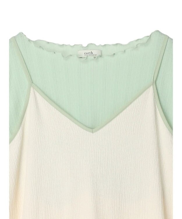 earth music&ecology ＳＥＴ２点配色キャミワンピース＋メローインナー Ivory