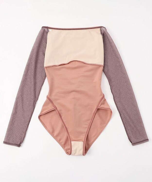 Chacott ロングスリーブレオタード アンティックローズ