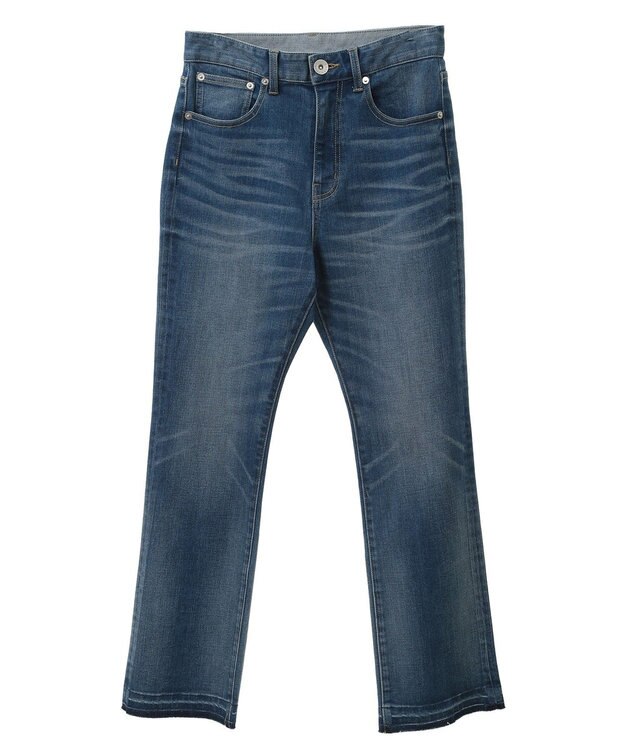 YECCA VECCA カットオフスリムストレートデニムパンツ Indigo