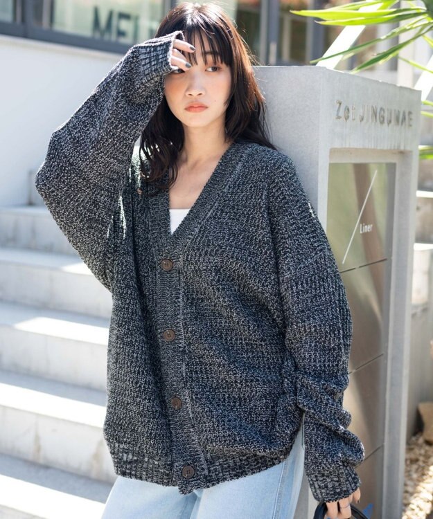 WEGO ルーズフィットカーディガン ブラックその他