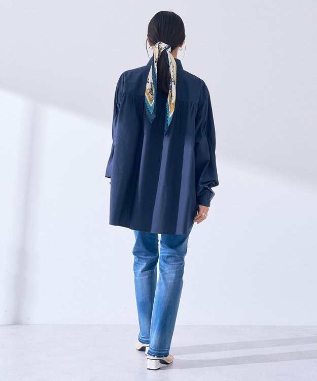 YECCA VECCA カットオフスリムストレートデニムパンツ Indigo