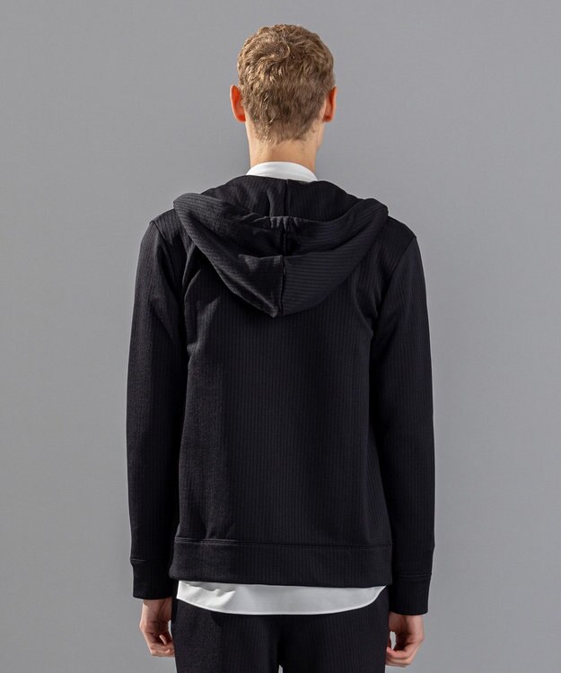 JOSEPH HOMME テックラインテリー　ジップアップパーカ ブラック系