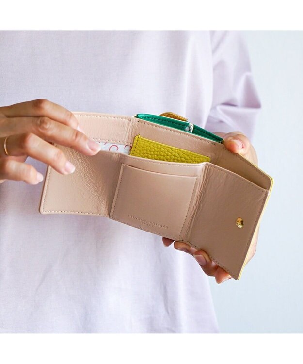 tsumori chisato CARRY シュリンクコンビ　ミニ財布　3つ折り イエロー