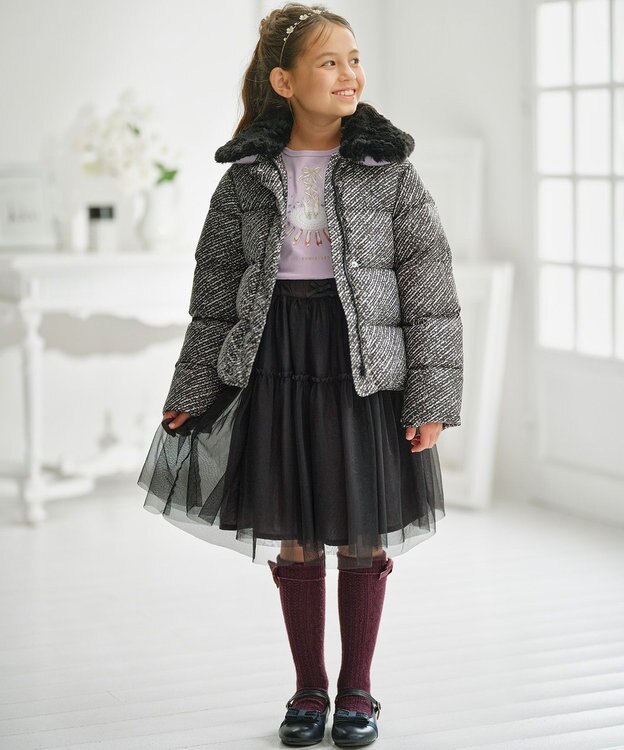 組曲 KIDS 【110-140㎝】 ショートダウン ツイード系5