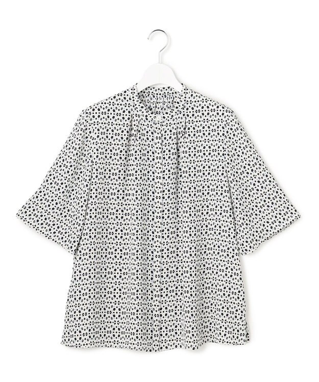 23区 S 【先行予約】カレイドスコーププリント バンドカラー ブラウス アイボリー系5