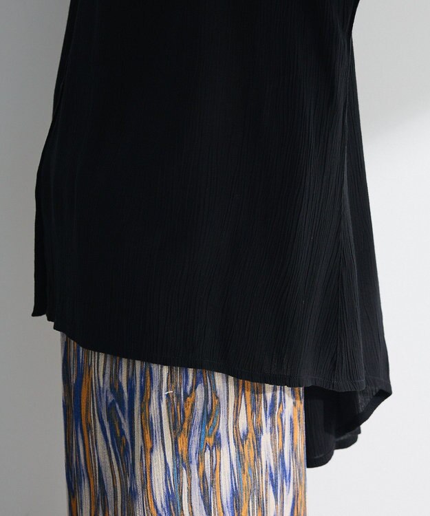 Green Parks Ｉ　レーヨンクレープブラウス Black