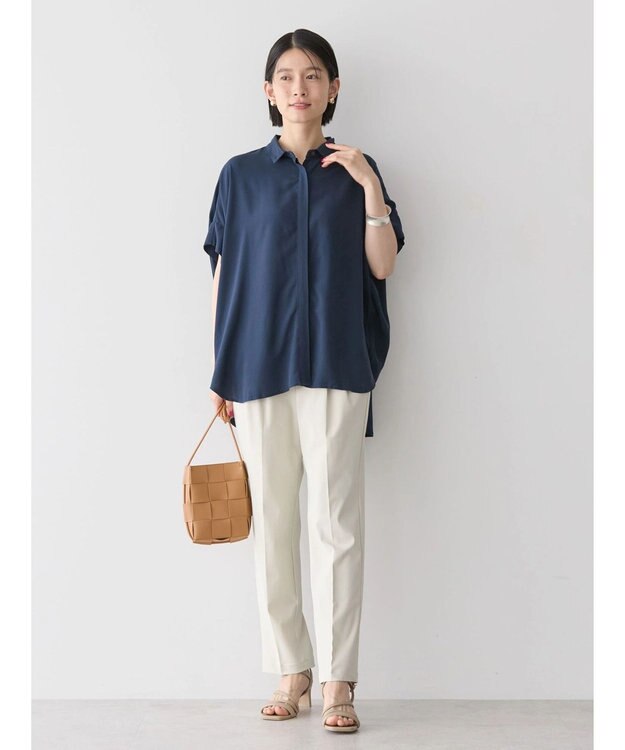 AMERICAN HOLIC サラックールフレンチスリーブシャツ Navy