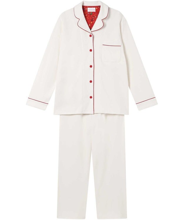 une nana cool 【綿100%】メリークリスマス！パジャマ MADE WITH LIBERTY FABRIC ホワイト