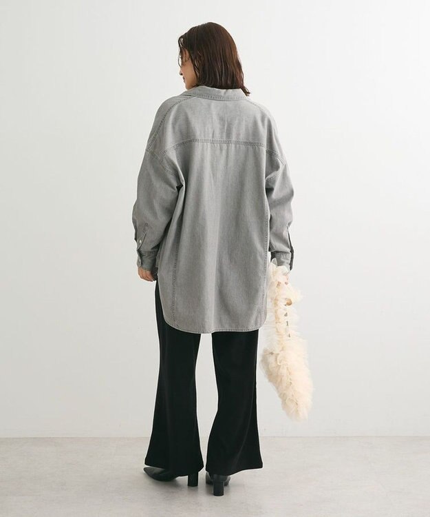 Green Parks デニムＢＩＧシャツ Gray