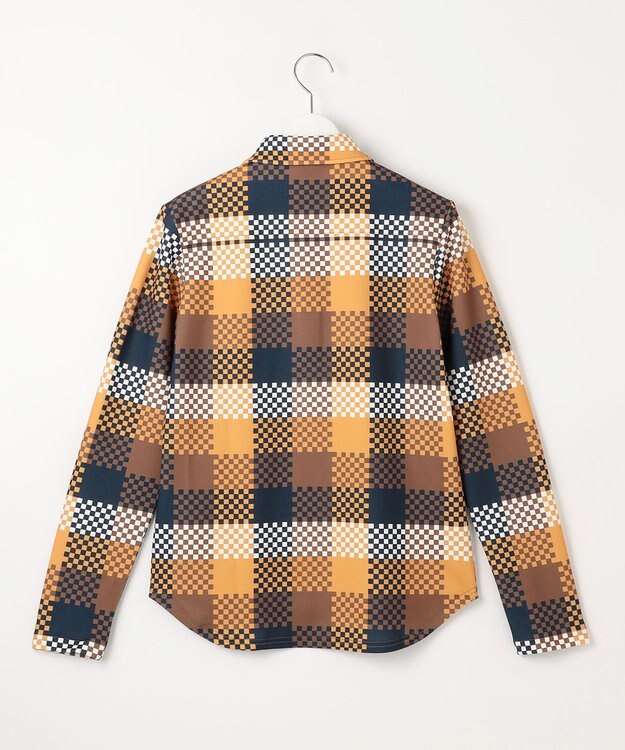 23区GOLF 【WOMEN】【吸水速乾・UVケア】 チェック柄プリント 長袖シャツ イエロー系3