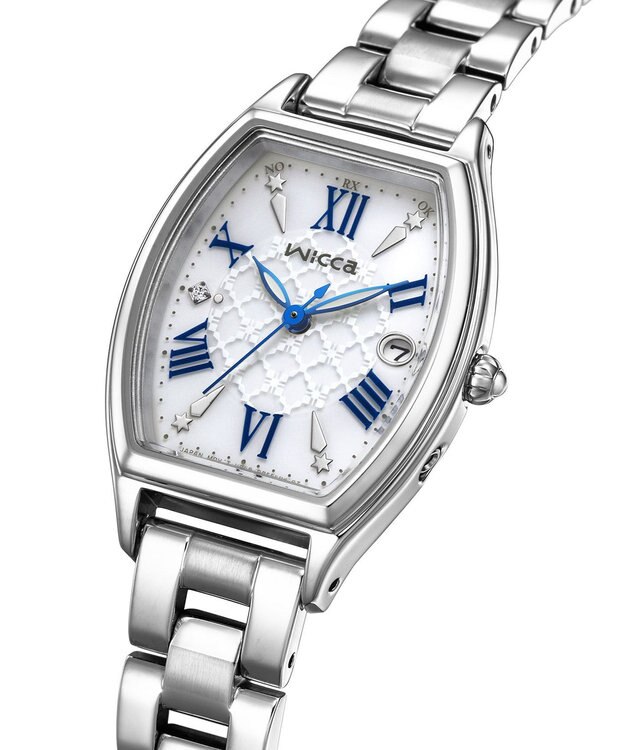 CITIZEN 【トノー型 ソーラーテック電波時計】大人可愛い 樽型ウオッチ KS4-014-11 シルバー