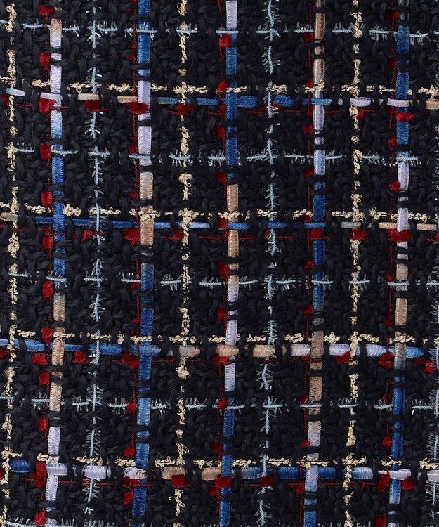 ANY SIS 【25周年記念】ビットポイントツイーディ スカート ネイビー系チェック