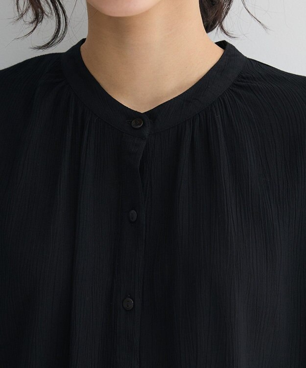 Green Parks Ｉ　レーヨンクレープブラウス Black